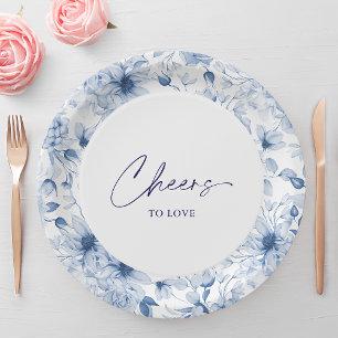 Assiettes En Carton Plaque Mariage florale - Cheval à l'amour