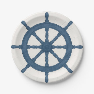 Assiettes En Carton Plaque nautique de la table du capitaine