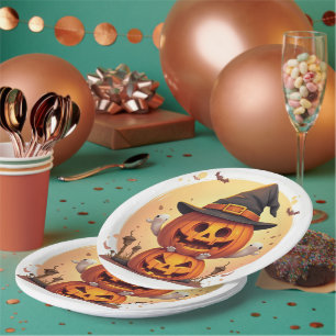 Assiettes En Carton Plaque papier à l'express jour d'Halloween