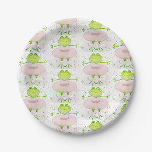 Assiettes En Carton Plaque papier Ballerina Frog