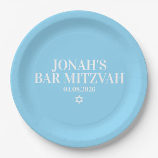 Assiettes En Carton Plaque papier Barre Mitzvah personnalisée