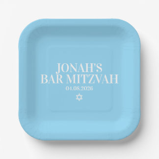 Assiettes En Carton Plaque papier Barre Mitzvah personnalisée
