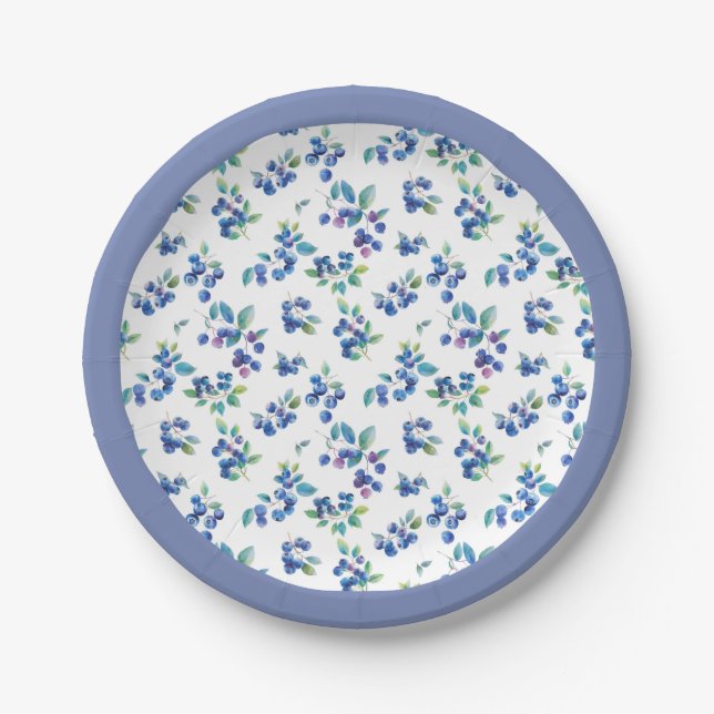 Assiettes En Carton Plaque papier bleuté (Devant)