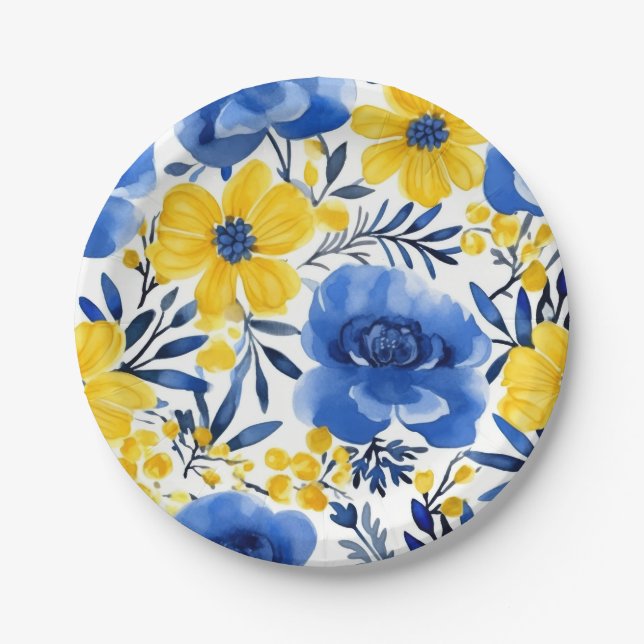 Assiettes En Carton Plaque papier BloomFest (Devant)