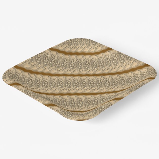 Assiettes En Carton Plaque papier - Conception en fibre 3D (Angulaire)