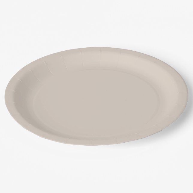 Assiettes En Carton Plaque papier couleur sable (Angle)