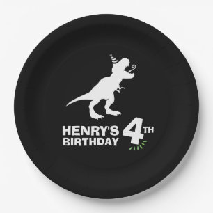 Assiettes En Carton Plaque papier d'anniversaire de Dinosaur