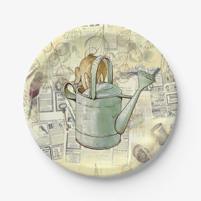 Assiettes En Carton plaque papier de composition de lapin peter (Devant)