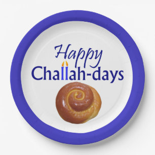 Assiettes En Carton Plaque papier de Joyeux Challah-Days