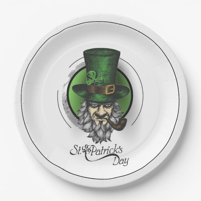Assiettes En Carton Plaque papier de la Saint Patrick (Devant)