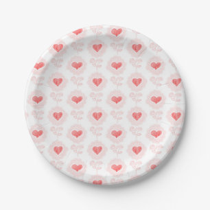 Assiettes En Carton Plaque papier de la Saint-Valentin