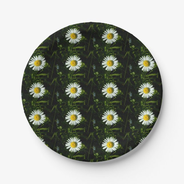 Assiettes En Carton Plaque papier de marguerite (Devant)