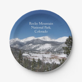 Assiettes En Carton Plaque papier du parc national Rocky Mountain