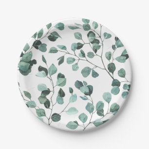 Assiettes En Carton Plaque papier Eucalyptus