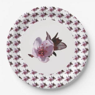 Assiettes En Carton Plaque papier - Fleur de cerisier