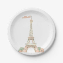 Plaque Papier Français Paris Bonjour
