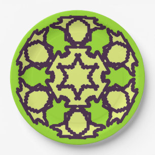 Assiettes En Carton Plaque papier, Gras Splash Multicolor conception c