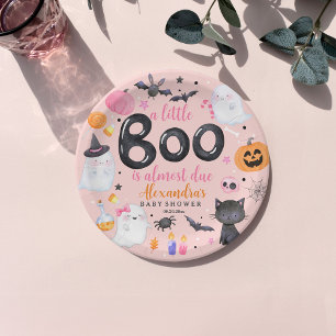 Assiettes En Carton Plaque papier Halloween rose Fantôme Baby shower