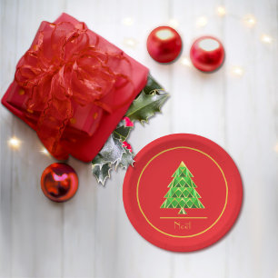 Assiettes En Carton Plaque papier Joyoux Noel