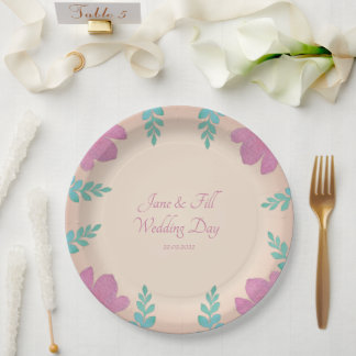 Assiettes En Carton Plaque papier Mariage personnalisée