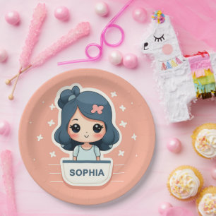 Assiettes En Carton Plaque papier mignonne Sophia