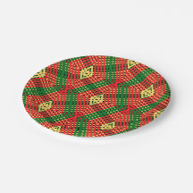 Plaque papier Motif géométrique Afro Pop