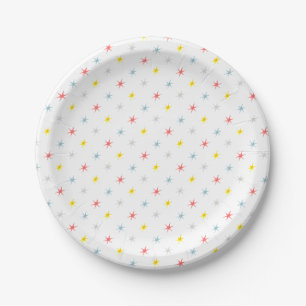 Assiettes En Carton Plaque papier Motif Star multicolore