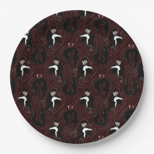 Assiettes En Carton Plaque papier Motif Vampire