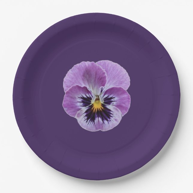 Assiettes En Carton Plaque Papier Pansy (Devant)