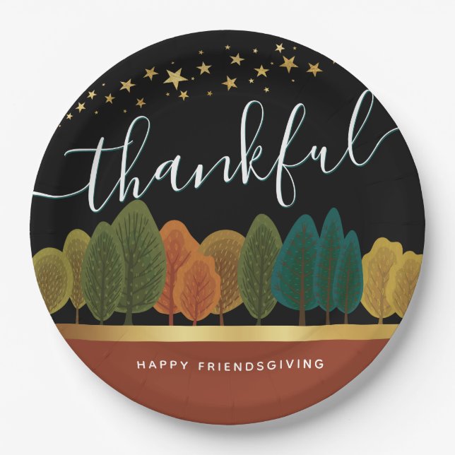 Assiettes En Carton Plaque papier personnalisée Thanksgiving (Devant)