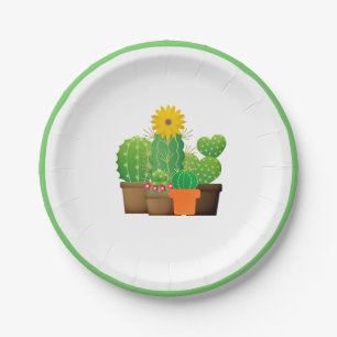 Assiettes En Carton Plaque papier Plante Pointe Cactus