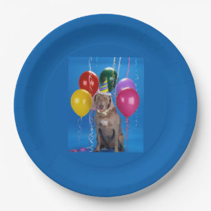 Assiettes En Carton Plaque papier pour chien Weimaraner Party
