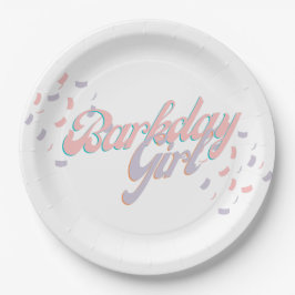 Assiettes En Carton Plaque papier pour fille en barkday