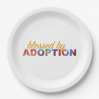 Assiettes En Carton Plaque papier pour la célébration de l'adoption