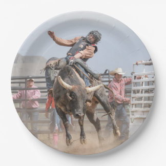 Assiettes En Carton Plaque papier recouverte de cow-boys rodeo