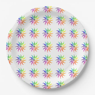 Assiettes En Carton Plaque papier - Roues couleur Multipliées