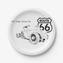 Plaque papier Route 66