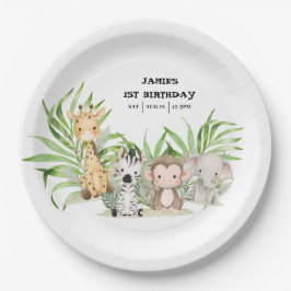 Assiettes En Carton Plaque papier Safari Adventure