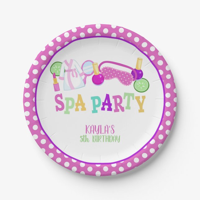Assiettes En Carton Plaque papier Spa - WH - Personnalisée (Devant)