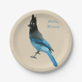 Assiettes En Carton Plaque papier Stellar Blue Jay
