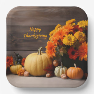 Assiettes En Carton Plaque papier Thanksgiving traditionnelle
