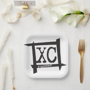 Assiettes En Carton Plaque papier XC Cross Country Runner