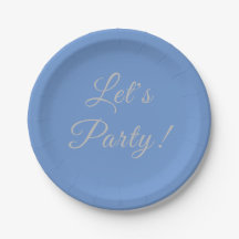 Plaque Party Blue 7 pouces