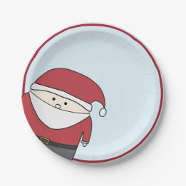 Assiettes En Carton Plaque Père Noël de Noël
