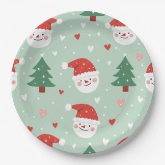 Assiettes En Carton Plaque père Noël, Fête