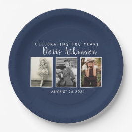 Assiettes En Carton Plaque photo 100e anniversaire
