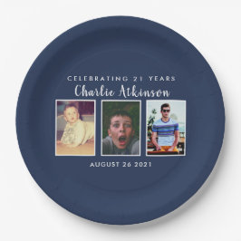 Assiettes En Carton Plaque photo 21e anniversaire