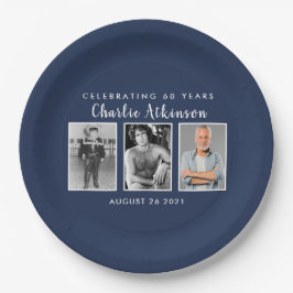 Assiettes En Carton Plaque photo 60e anniversaire