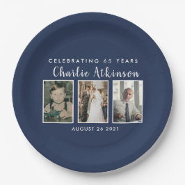 Assiettes En Carton Plaque photo 65e anniversaire