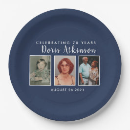 Assiettes En Carton Plaque photo de 70e anniversaire